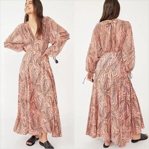 FREE PEOPLE Mirage Maxi Dress in Peach SZ US 6